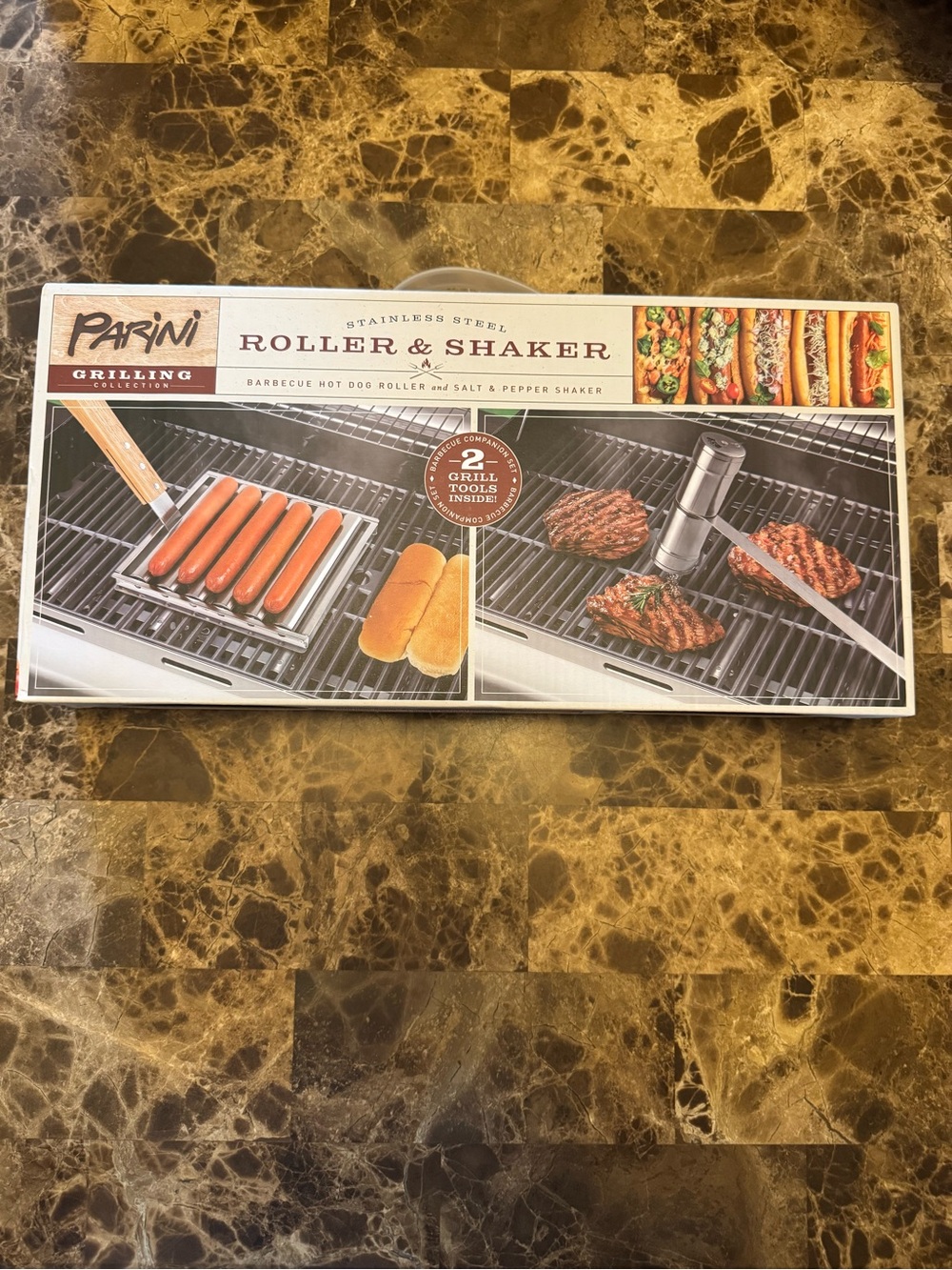NEW Parini Grilling Collection Hot Dog Roller Shaker Set